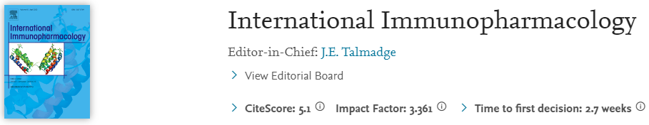 INTERNATIONAL IMMUNOPHARMACOLOGY：有哪些好发表影响因子3分以上的免疫学SCI期刊