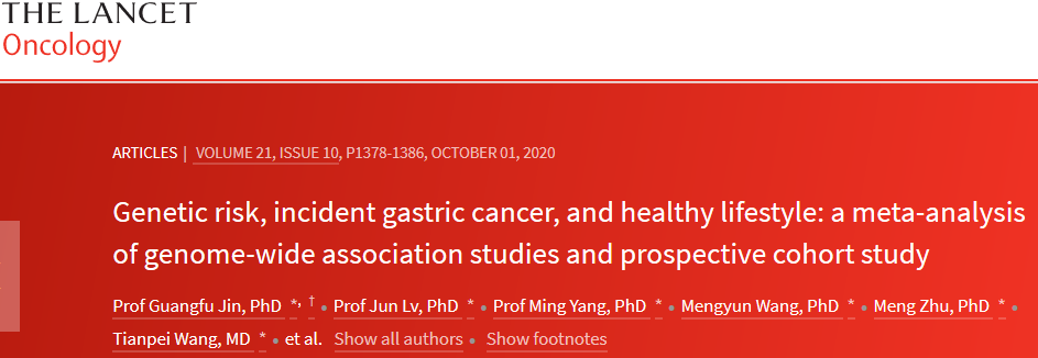Lancet Oncol：不良的生活习惯关于罹患胃癌风险的关系