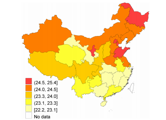 Obesity Research & Clinical Practice：Prevalence of overweight and obesity in China:Results from across-sectional study of 441 thousand adults, 2012–2015中国超重和肥胖患病率：2012-2015年间441 000名成年人横断面研究的结果