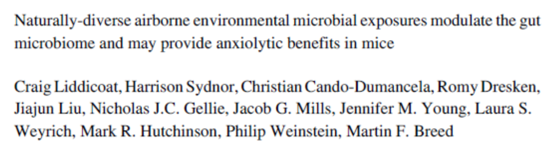 Sci Total Environ：土壤的生物多样性可以改变哺乳动物肠道微生物，从而有助于肠道和精神健康